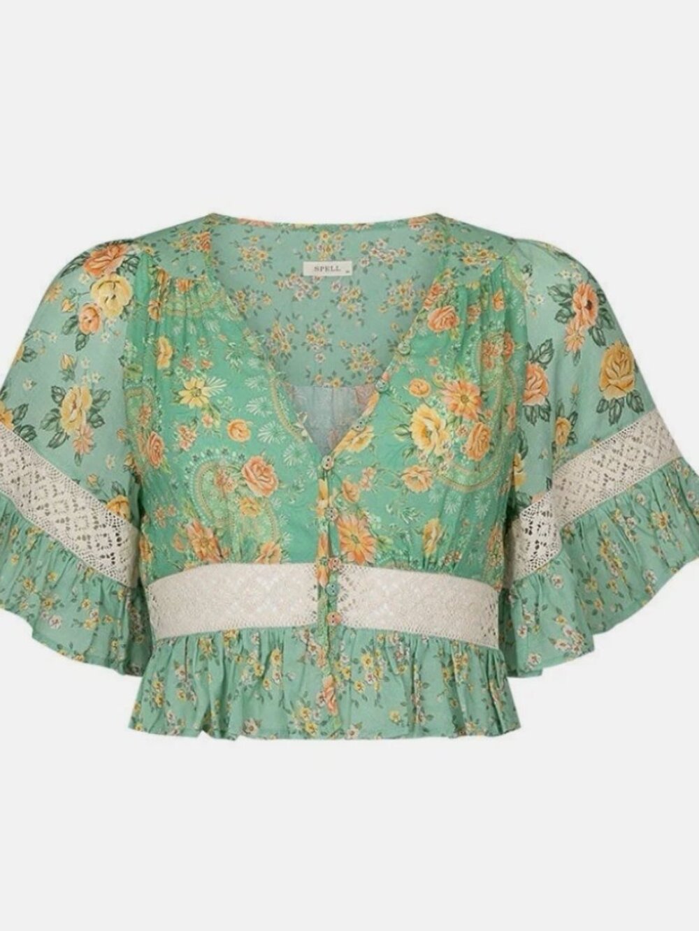 Spell & The Gypsy Melody Crop & Frill Shorts Set - Small - NWT - Picture 4 of 16